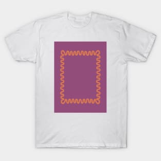 Wavy Lines - Orange Purple T-Shirt